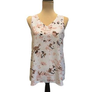 Pink and White Apt. 9 Sleeveless Blouse- Like New